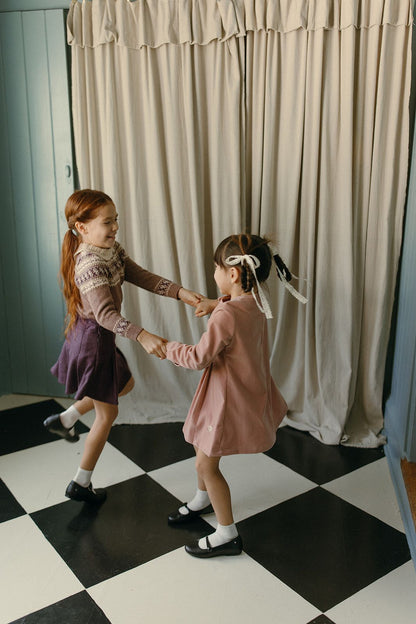 1984 Purple Wool Pleated Skirt