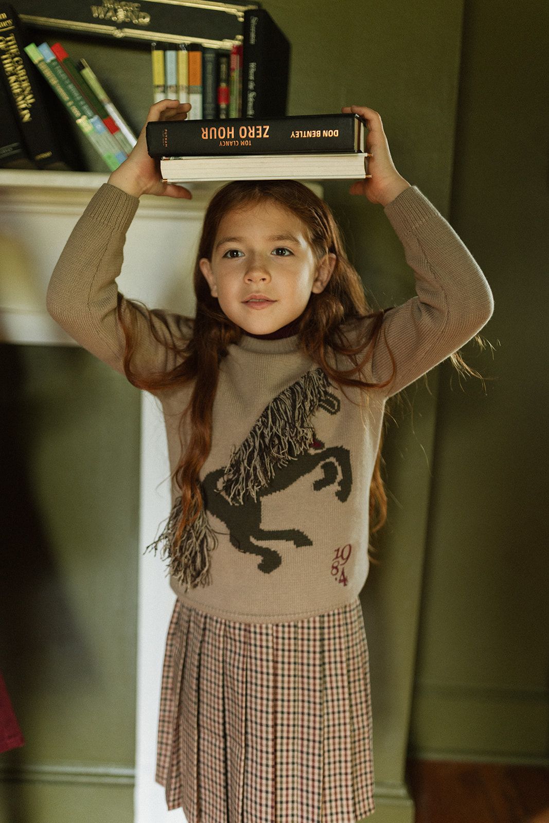 1984 Equestrian Plaid Pleated Skirt
