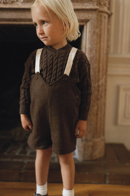 L by Ladida Brown Cable Knit Sweater